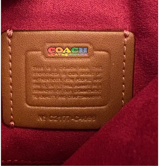 Coach C4098 Signature Canvas Ellen Rainbow Pride Multicolor Crossbody Purse Bag - Picture 6 of 13
